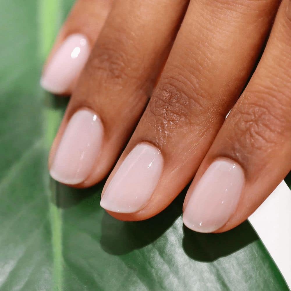 Green Flash Nail Polish Milky White 