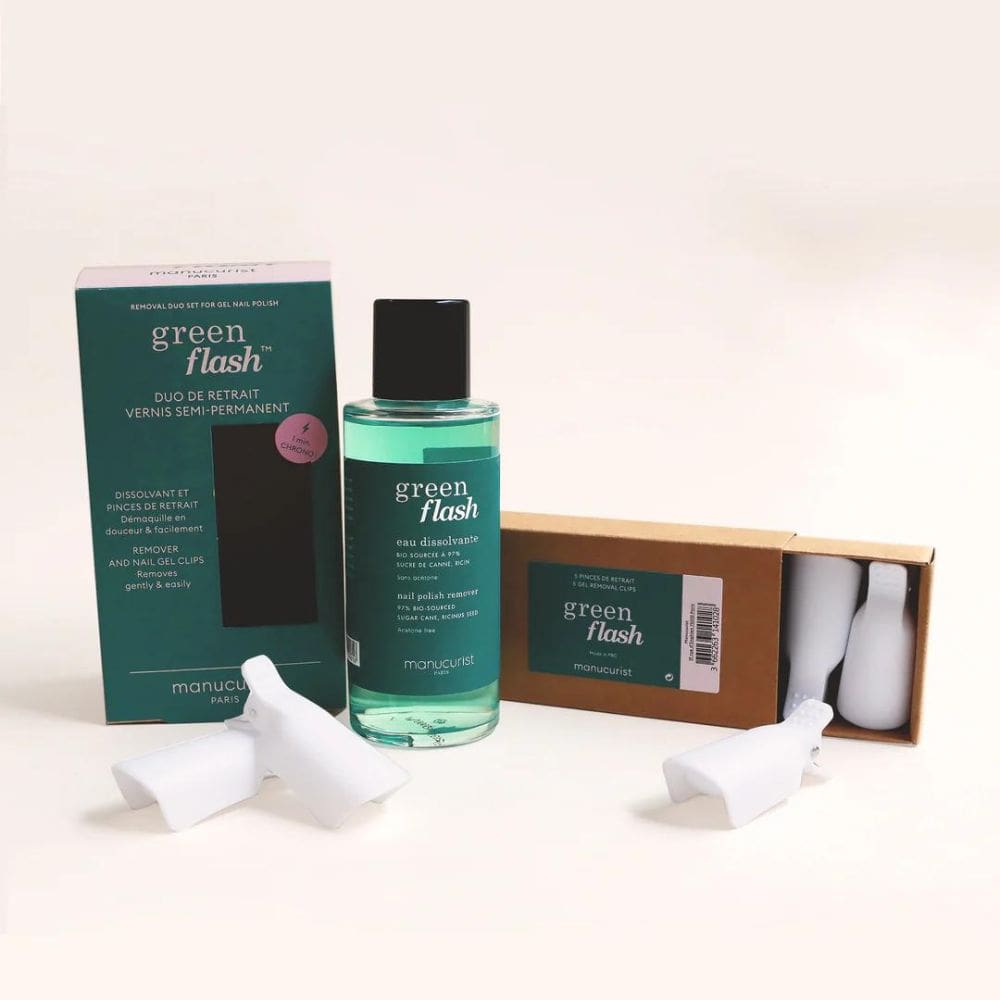 Green Flash Nail Polish Remover & Removal Clips Duo