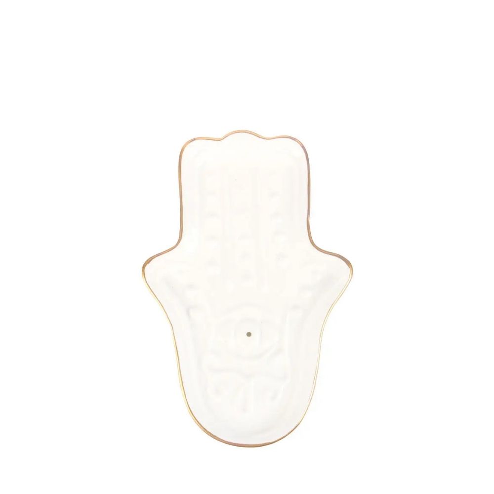 "Hamsa" smoking plate white