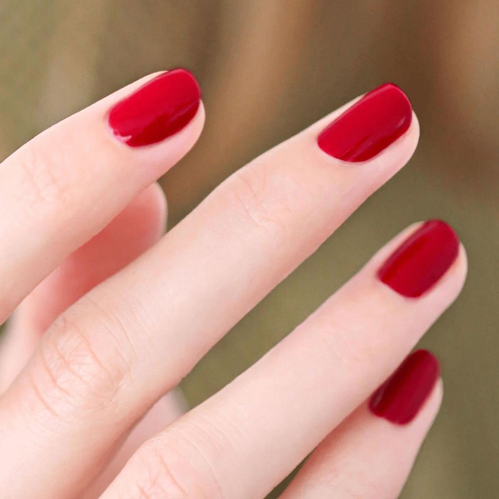 Green Nail Polish Red Cherry