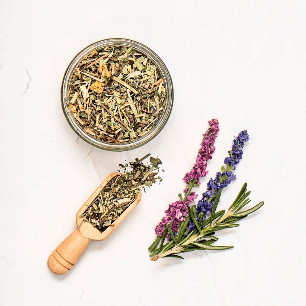 Lavender Dreams tea for anxiety and sleep in the evening